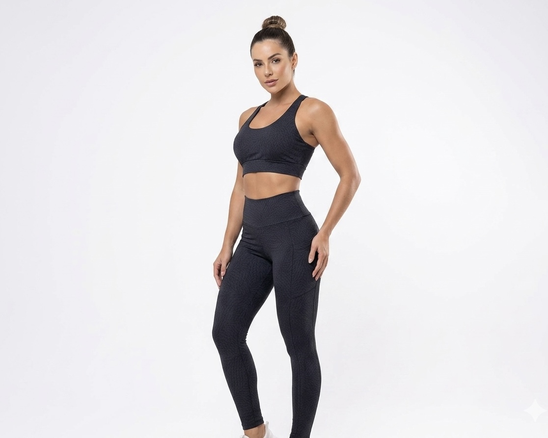 CONJ CALCA TATY PRETO POLIAMIDA VESTE 38/46