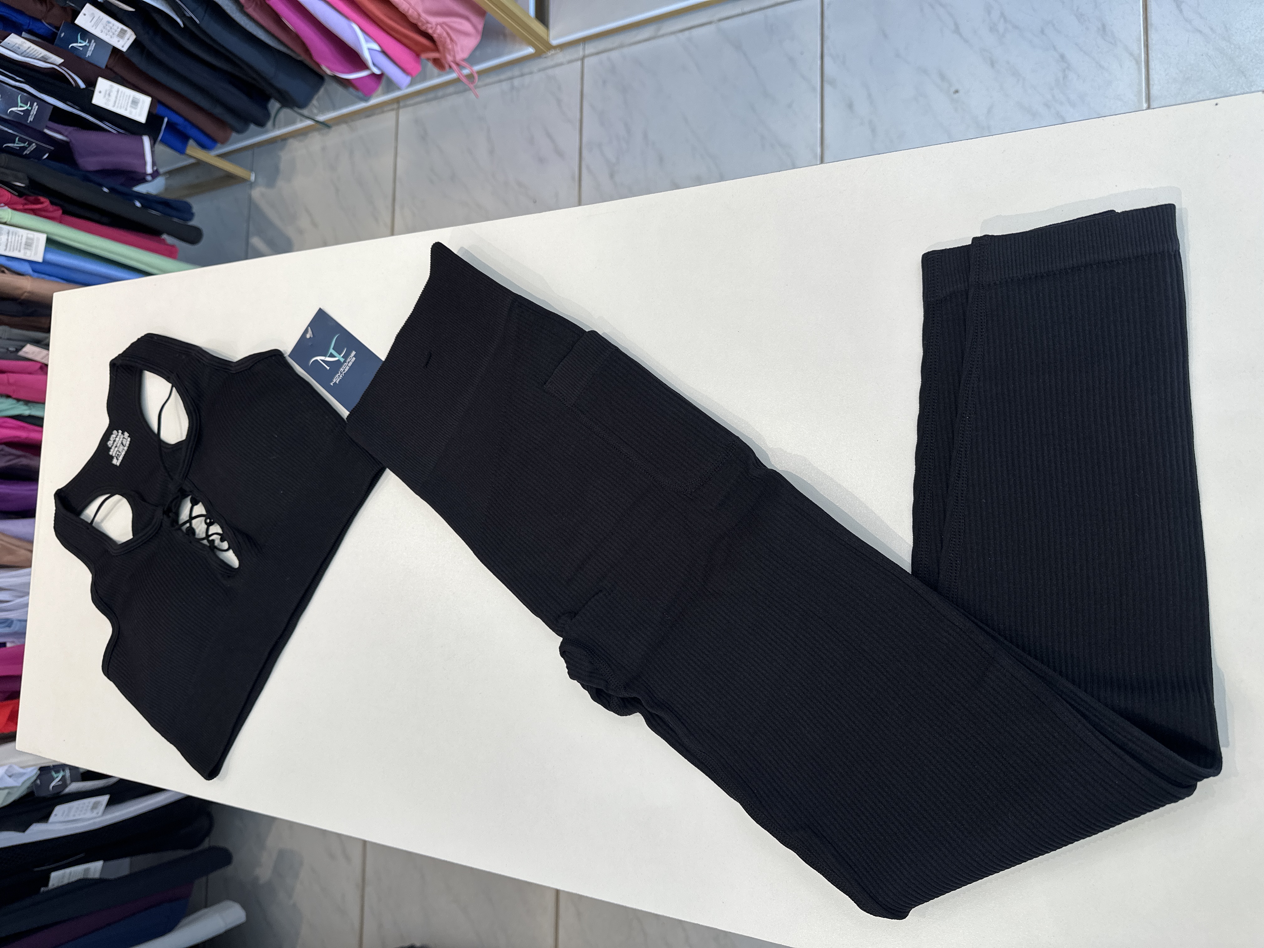 CONJ CANELADO NADADOR PRETO P/M
